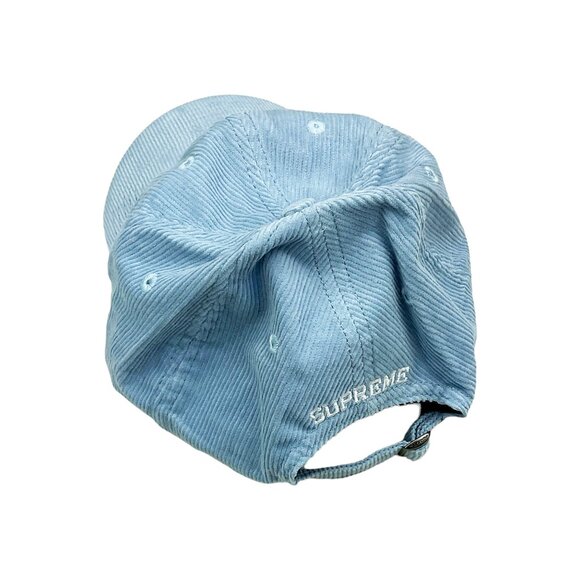 Supreme SS21 Fine Wale Corduroy S Logo 6-Panel Cap Light Blue - Picture 4 of 5